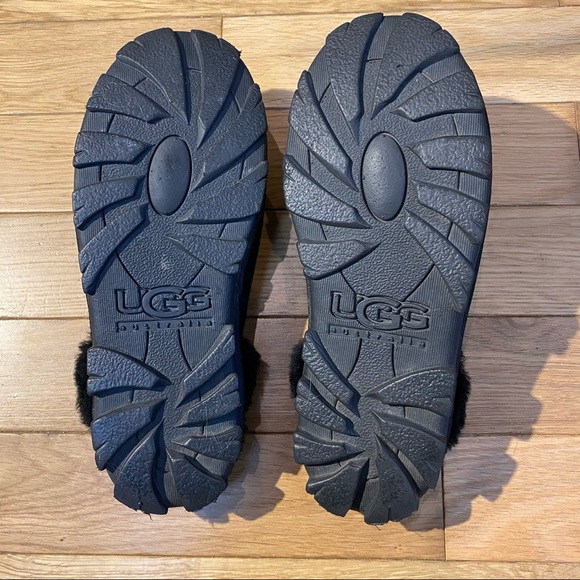 Ugg Coquette Slippers Shearling Fur Mules Slides In Black size 9 - Picture 12 of 13